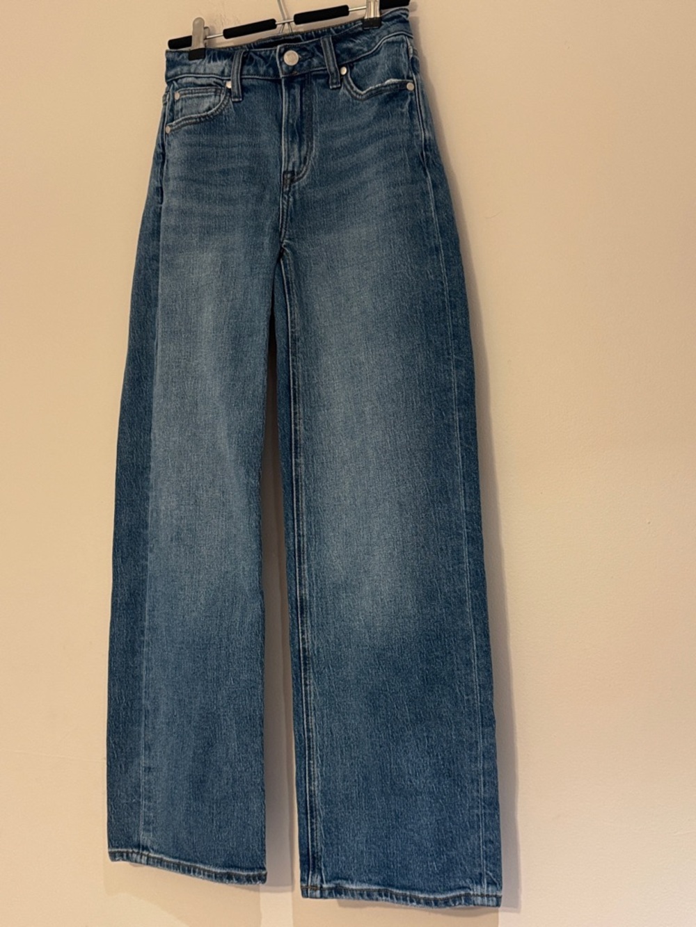 Quince High-Rise Wide-Leg Jeans in Medium Blue - Picture 3 of 15